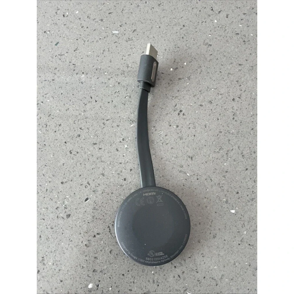 Google Chromecast 2nd Generation Black Portable HDMI Streaming Media Player